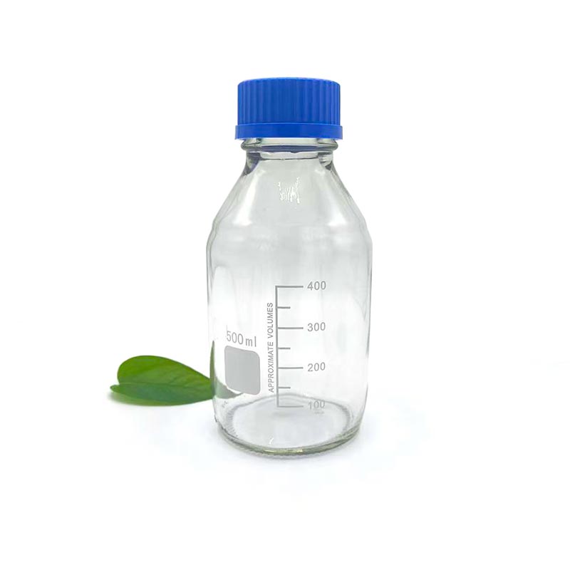 500 ml skaidraus stiklo reagento buteliukas 500 ml skaidraus stiklo reagento buteliukas